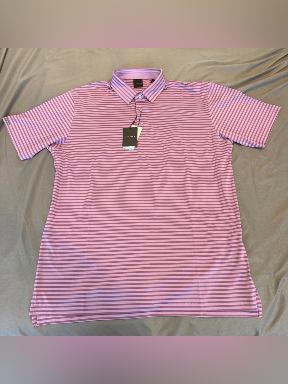 NWT Dunning Golf Polo Shirt Mens XL Purple Coolmax